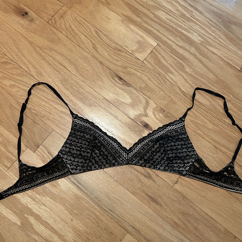 Victoria’s Secret Black Lace Triangle Bralette